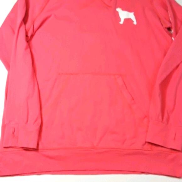 Women Sz M Pink Logo Graphic Hoodie Sweatshirt Southern Girl Preppy Y2K - Picture 7 of 12